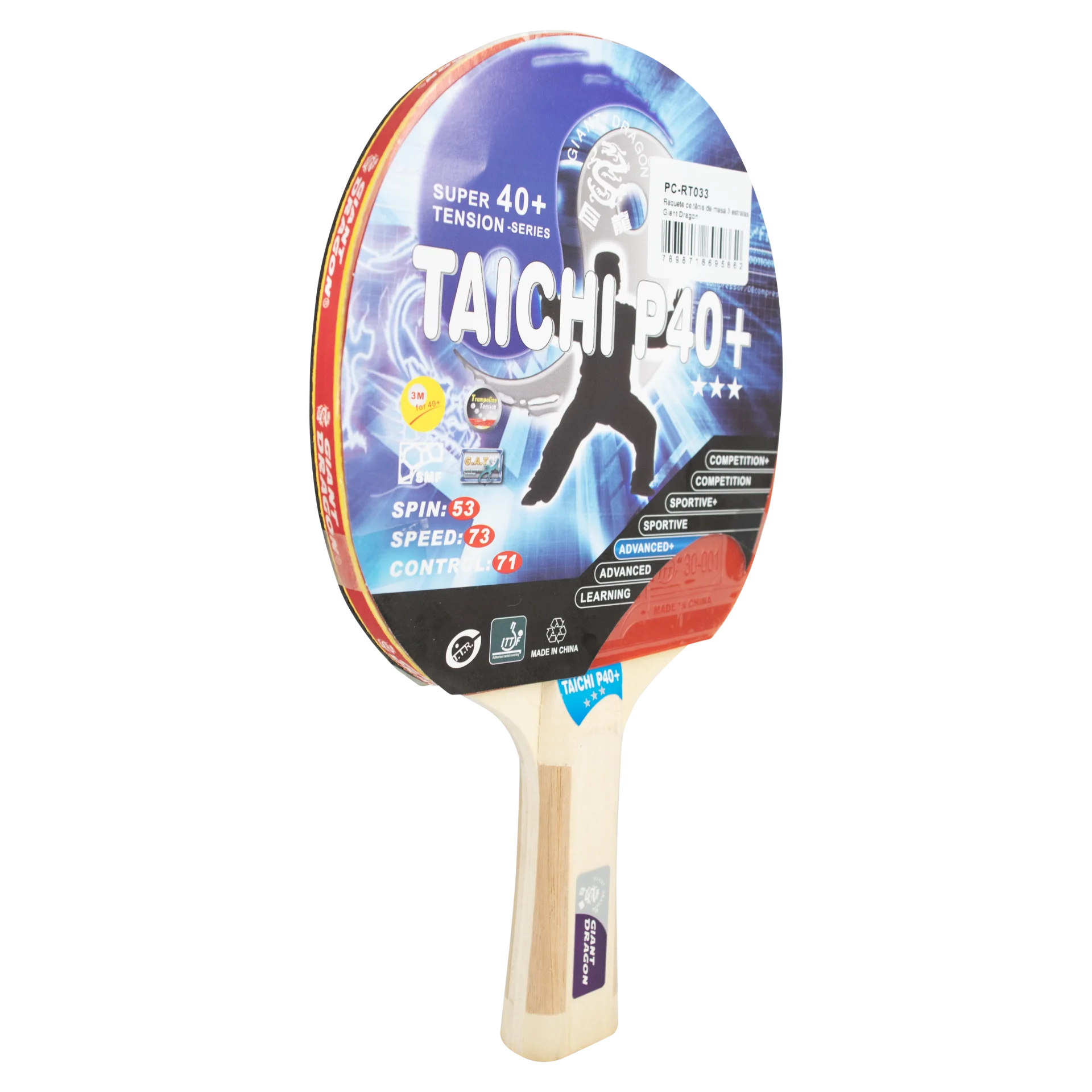 Raquete De Tênis De Mesa Taichi 3 Estrelas Da Giant Dragon