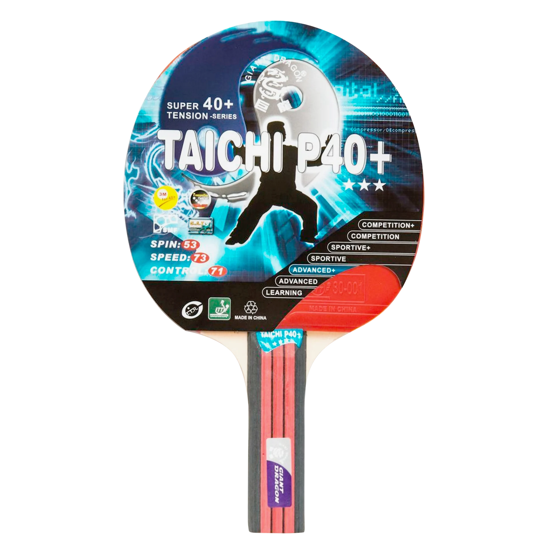 Raquete De Tênis De Mesa Taichi 3 Estrelas Da Giant Dragon