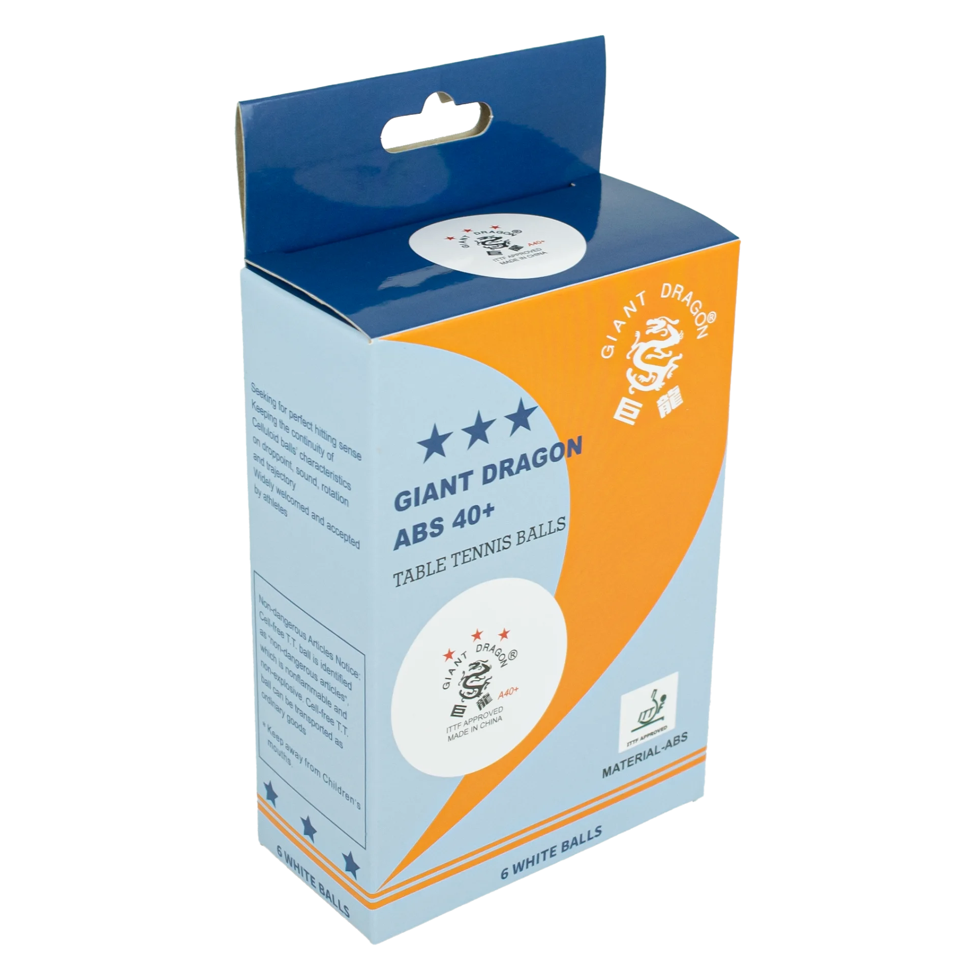 Bolas Tênis De Mesa 3 Estrelas ITTF Branco Giant Dragon 6un