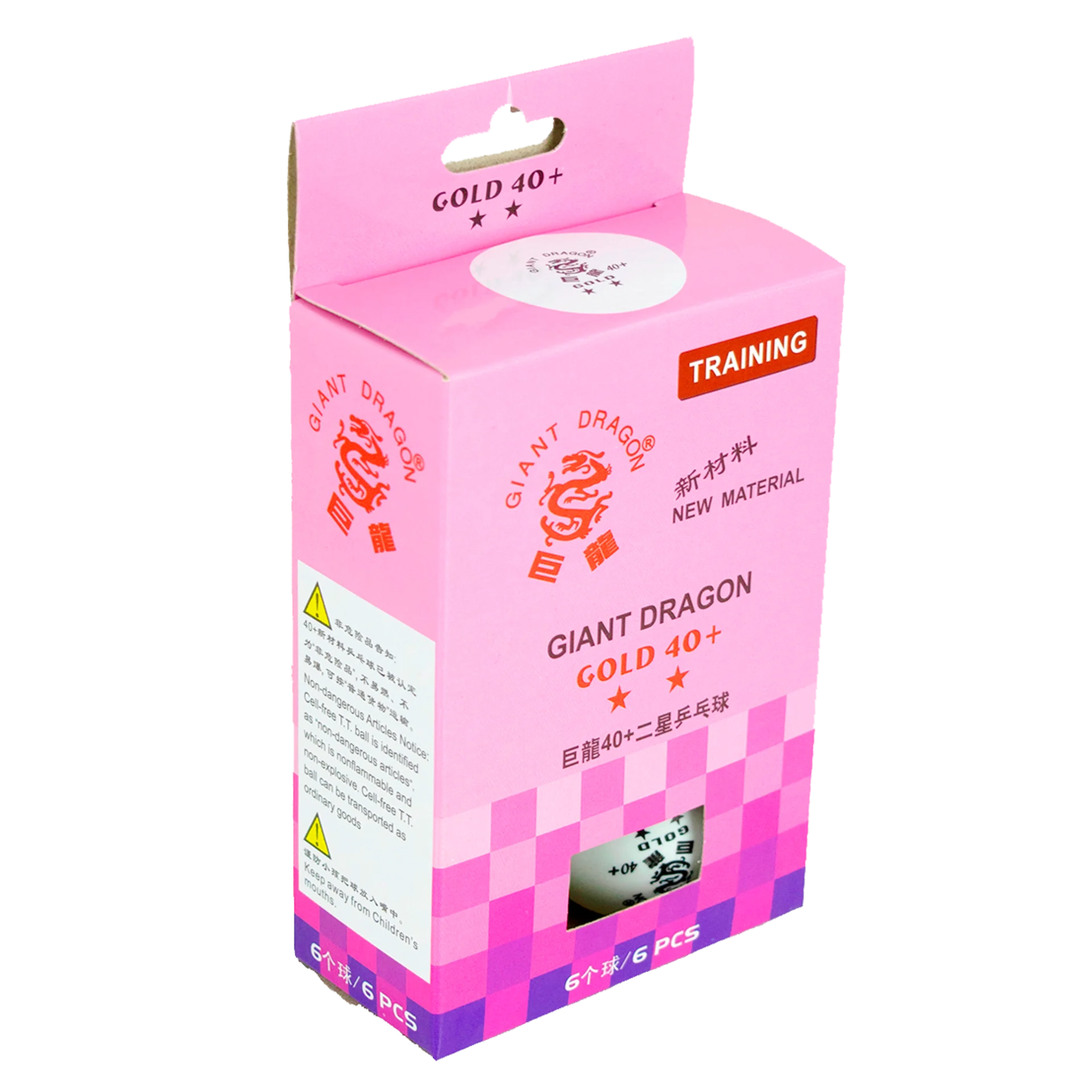 Bolas Tênis De Mesa 2 Estrelas Branco Giant Dragon 6un