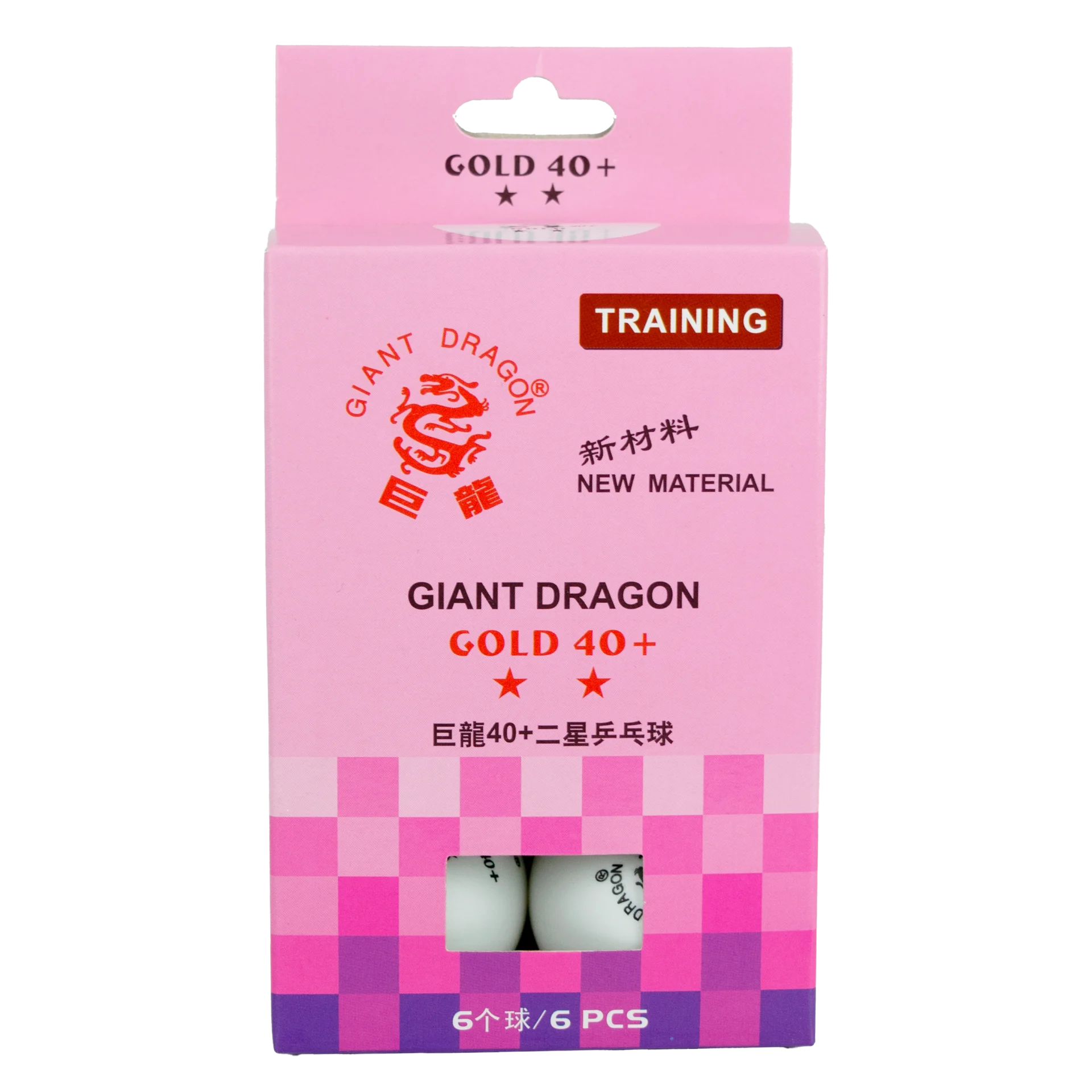Bolas Tênis De Mesa 2 Estrelas Branco Giant Dragon 6un