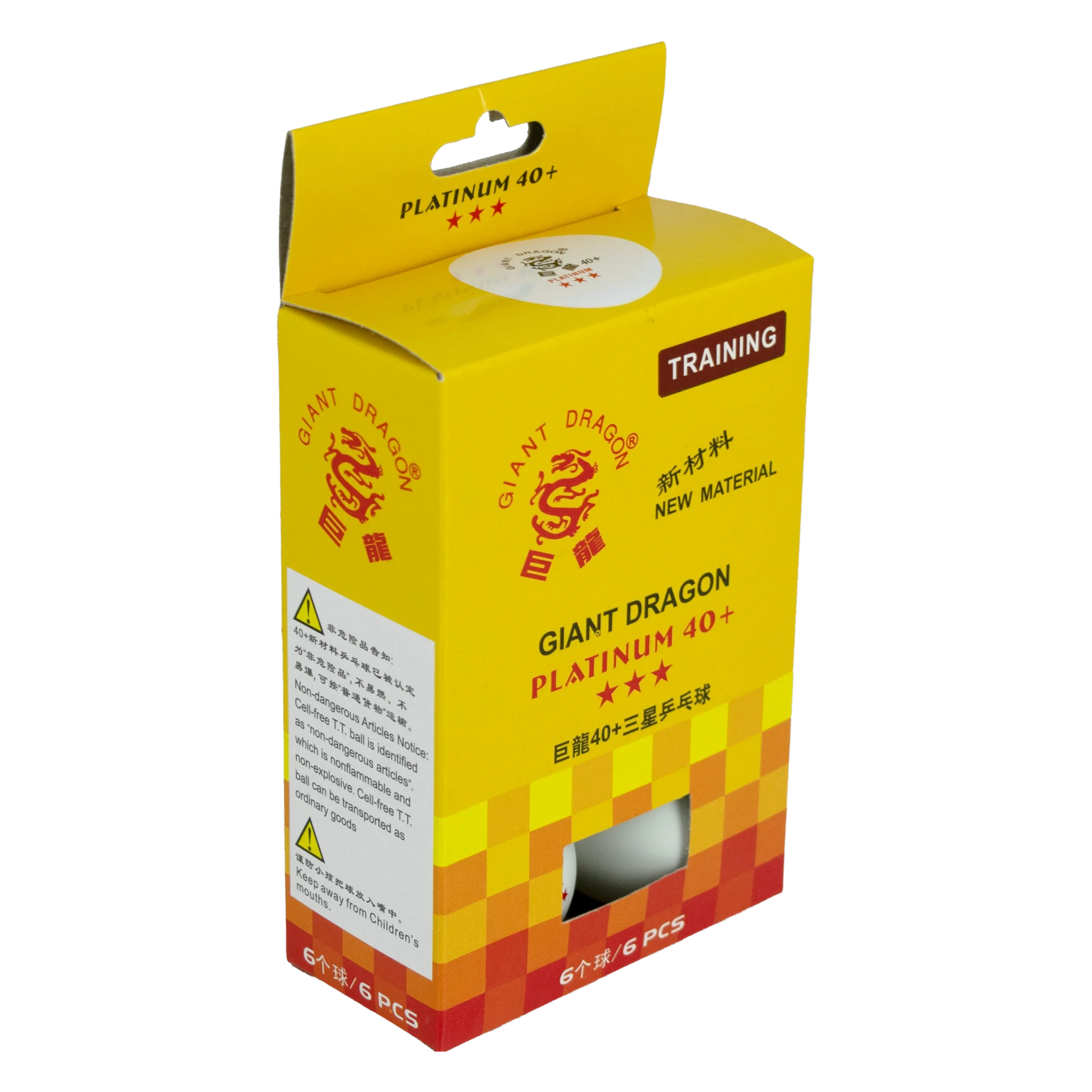 Bolas Tênis De Mesa 3 Estrelas Branco Giant Dragon 6un