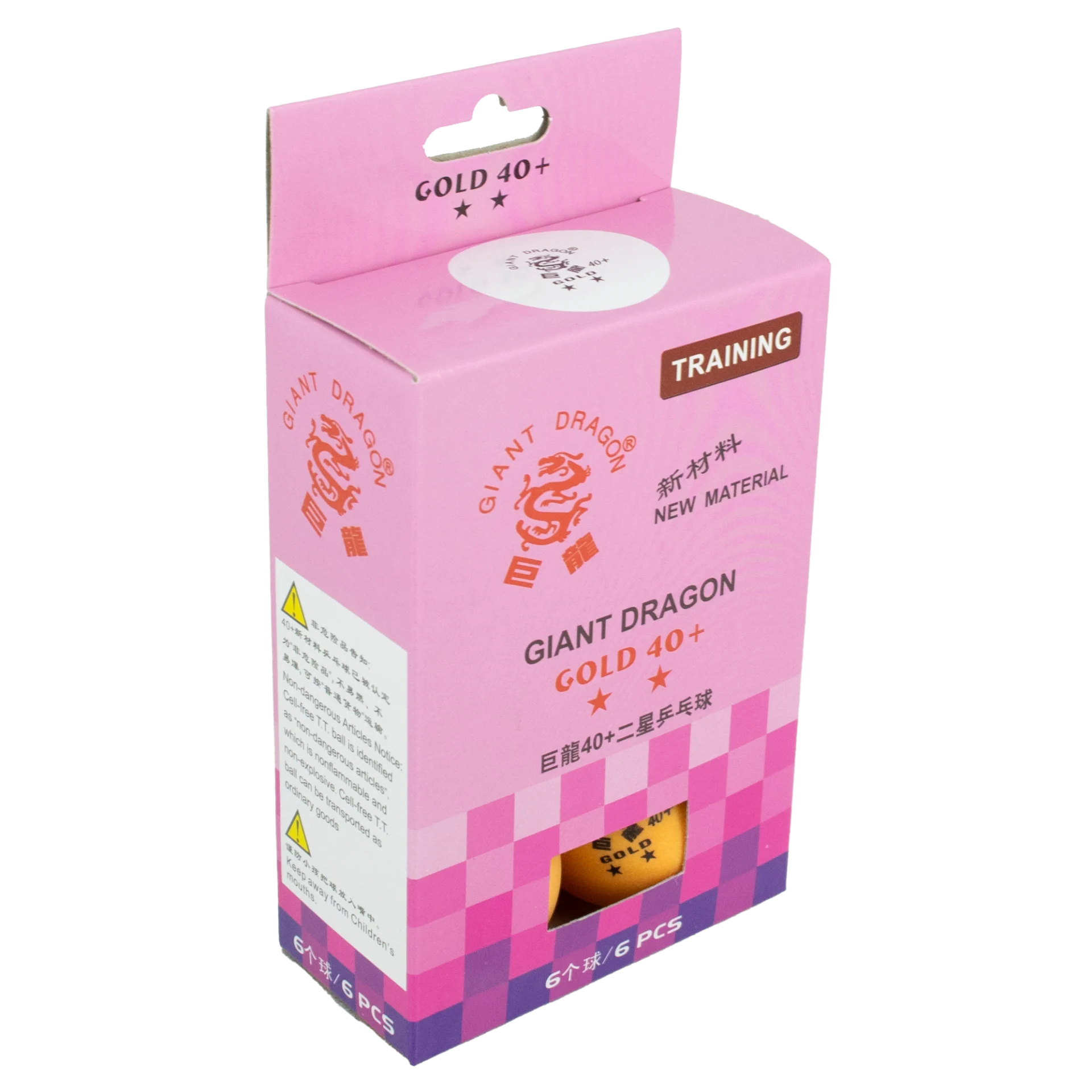 Bolas Tênis De Mesa 2 Estrelas Laranja Giant Dragon 6un