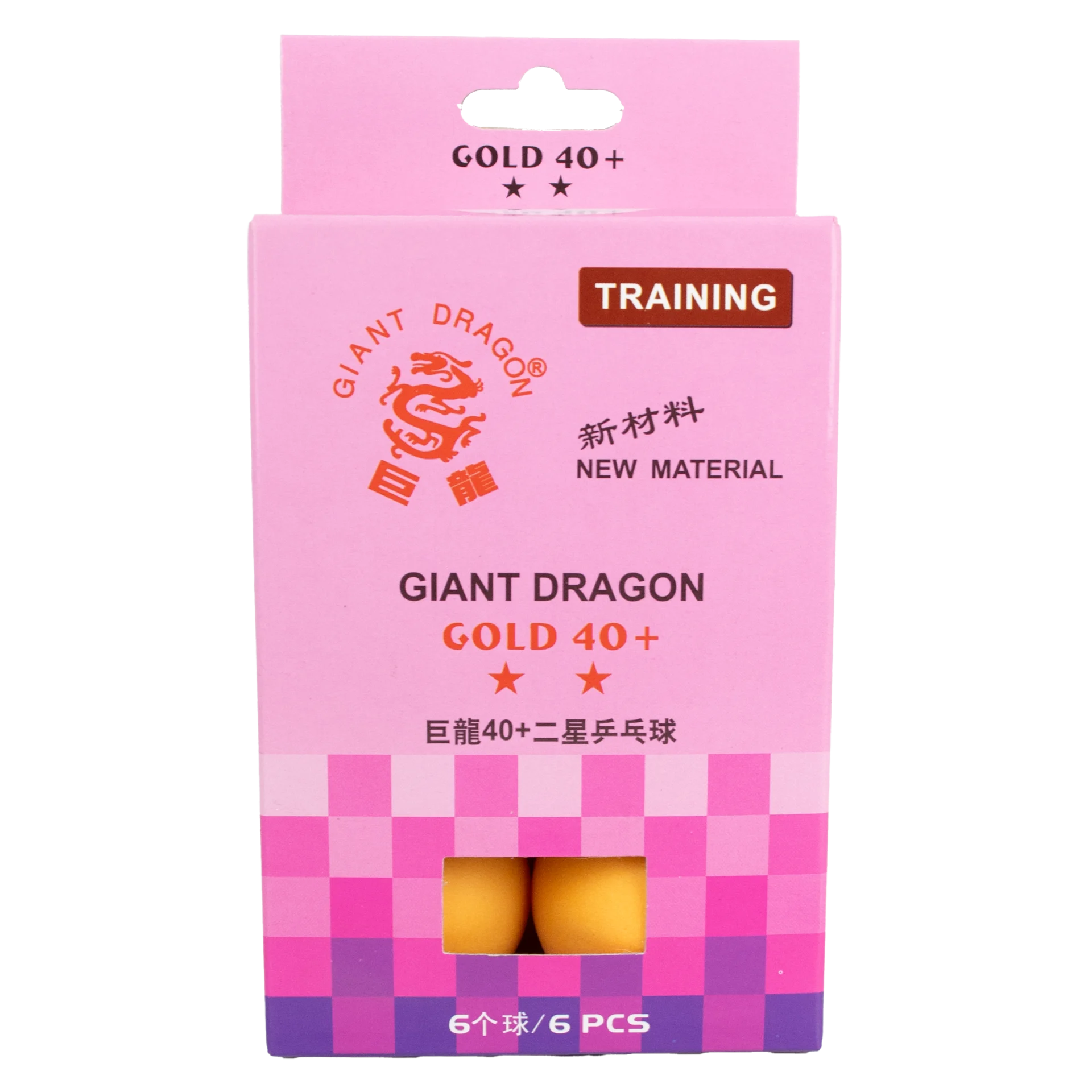 Bolas Tênis De Mesa 2 Estrelas Laranja Giant Dragon 6un