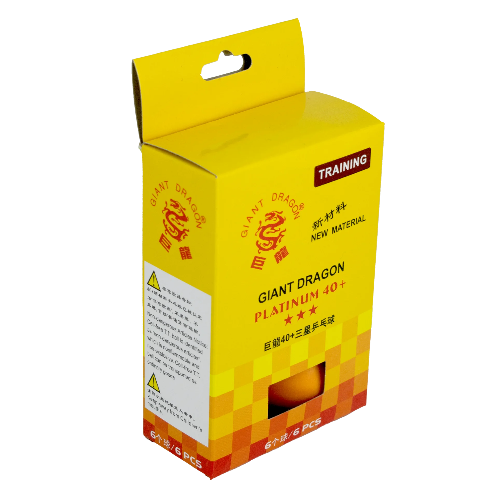 Bolas Tênis De Mesa 3 Estrelas Laranja Giant Dragon 6un