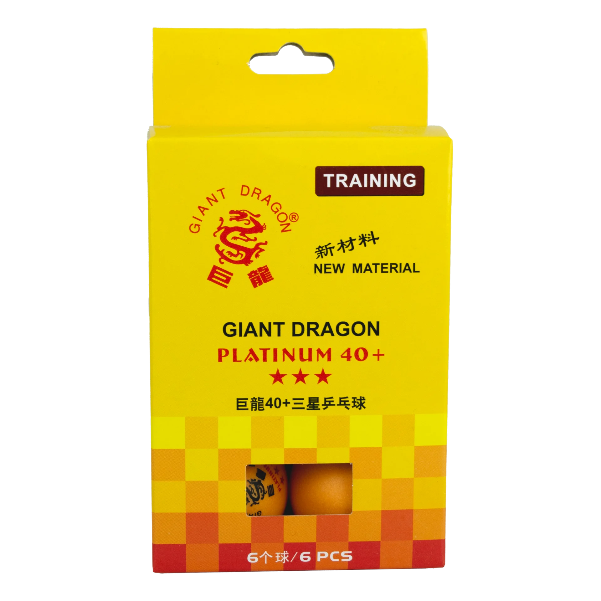 Bolas Tênis De Mesa 3 Estrelas Laranja Giant Dragon 6un
