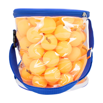 Kit 100 Bolas Bolinhas Tênis De Mesa Ping Pong Com Bolsa Cor Laranja
