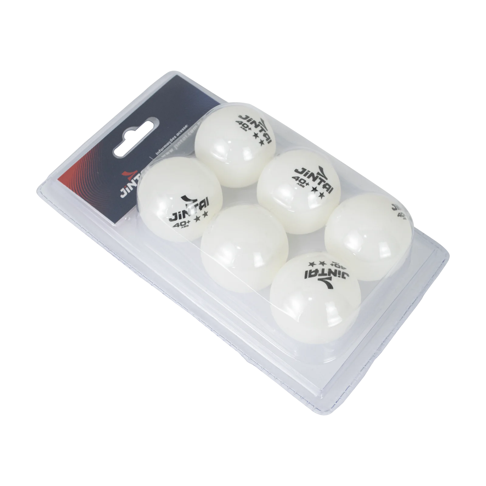 Bolas Tênis De Mesa Jintai - 06 Unidades - 2 Estrelas ABS - Branca