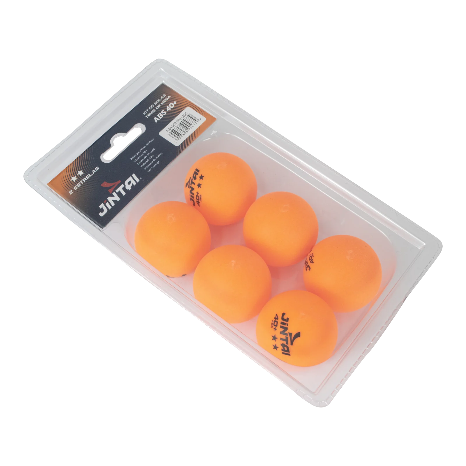 Bolas Tênis De Mesa Jintai - 06 Unidades - 2 Estrelas ABS - Laranja