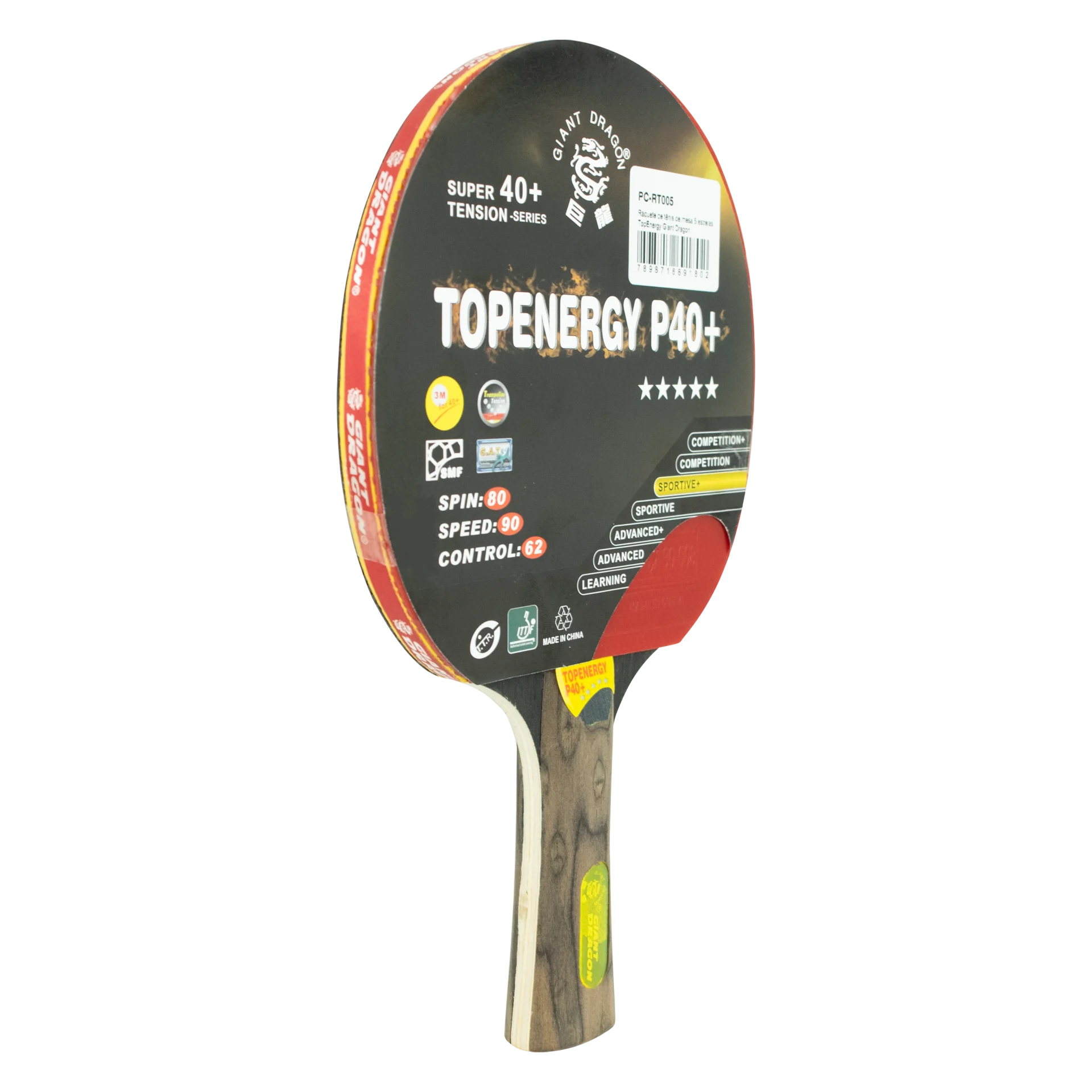 Raquete de Tênis de Mesa 5 Estrelas TopEnergy
