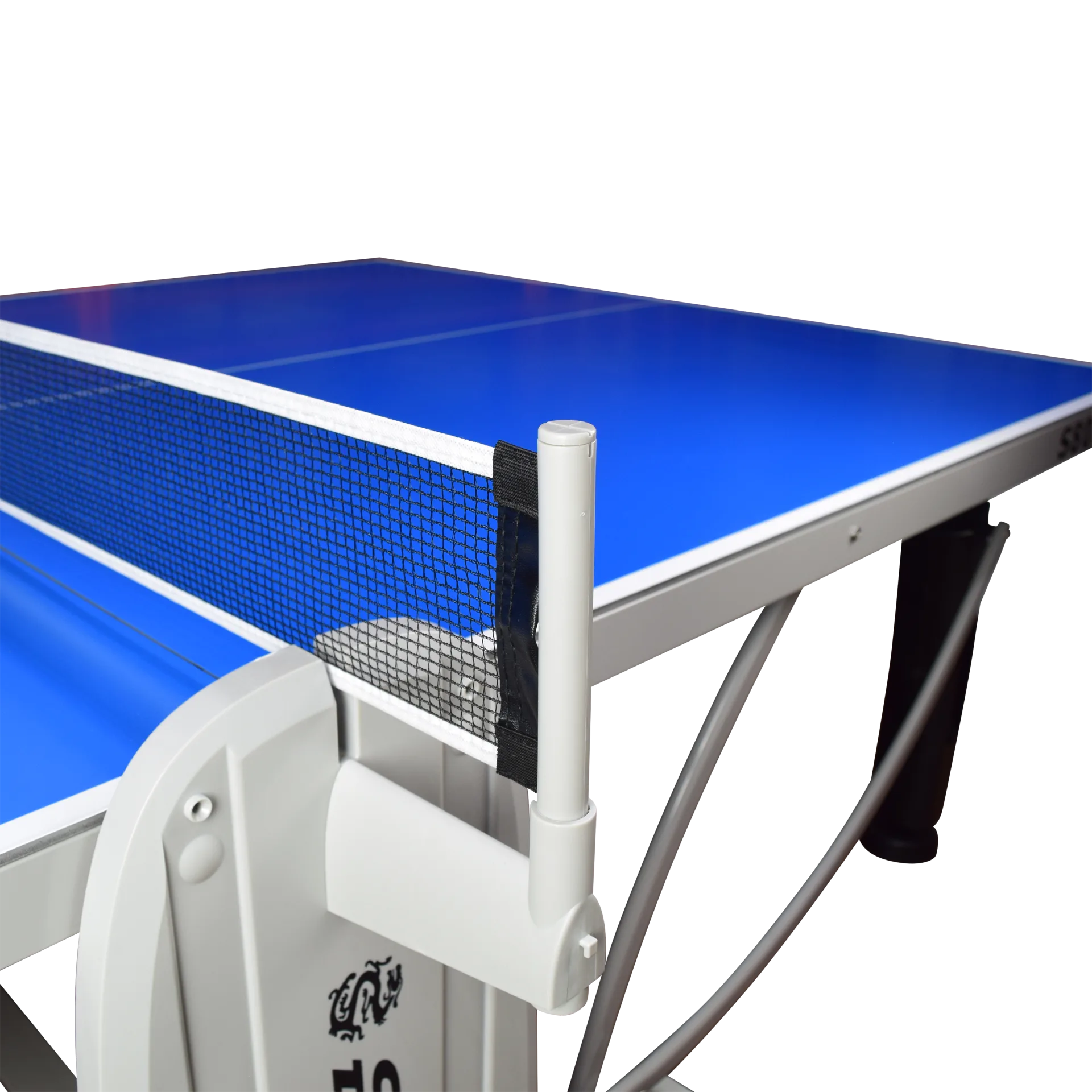 Mesa Tênis de Mesa Dobrável Outdoor Azul e Rede Armazenamento de Bolinhas nos Pés Giant Dragon