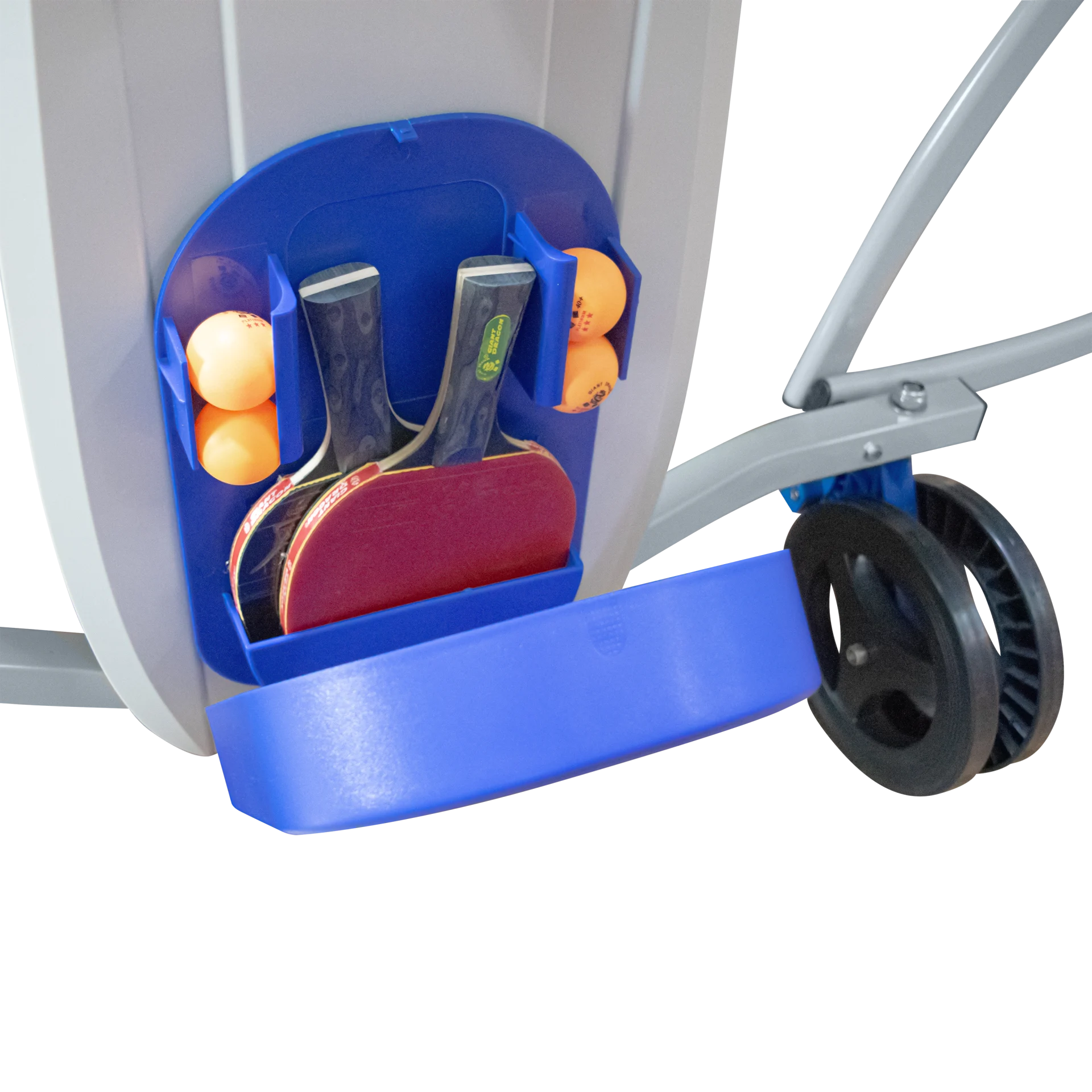 Mesa Tênis de Mesa Dobrável Outdoor Azul e Rede Armazenamento de Bolinhas nos Pés Giant Dragon